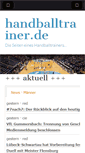 Mobile Screenshot of handballtrainer.de
